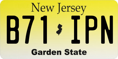 NJ license plate B71IPN