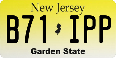 NJ license plate B71IPP