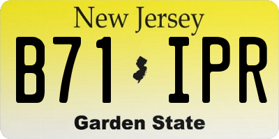 NJ license plate B71IPR