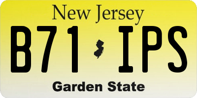 NJ license plate B71IPS