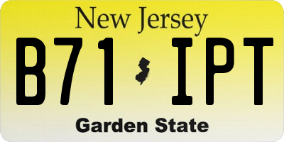 NJ license plate B71IPT