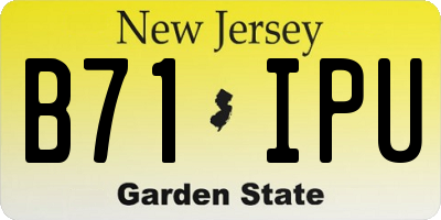 NJ license plate B71IPU