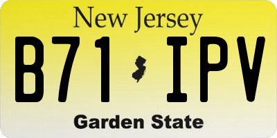 NJ license plate B71IPV