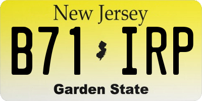 NJ license plate B71IRP