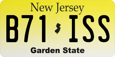 NJ license plate B71ISS