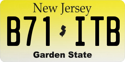 NJ license plate B71ITB