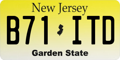 NJ license plate B71ITD