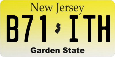 NJ license plate B71ITH