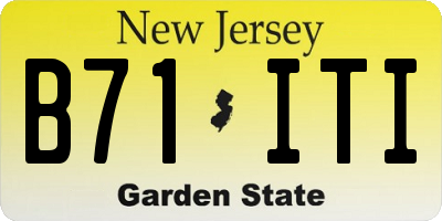 NJ license plate B71ITI