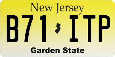 NJ license plate B71ITP