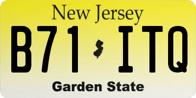 NJ license plate B71ITQ