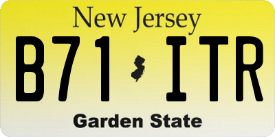 NJ license plate B71ITR
