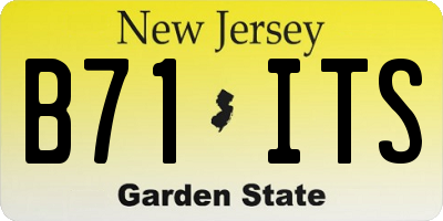 NJ license plate B71ITS