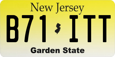 NJ license plate B71ITT