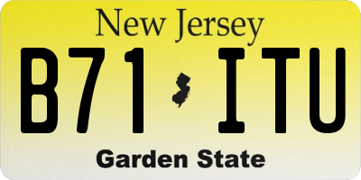 NJ license plate B71ITU