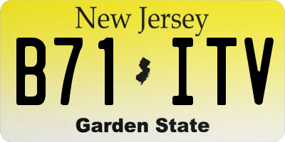 NJ license plate B71ITV
