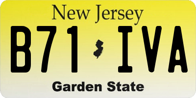 NJ license plate B71IVA