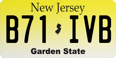 NJ license plate B71IVB