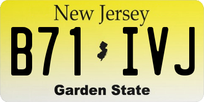 NJ license plate B71IVJ