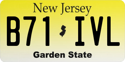 NJ license plate B71IVL