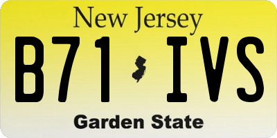 NJ license plate B71IVS