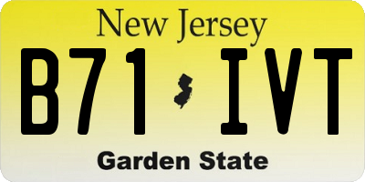 NJ license plate B71IVT