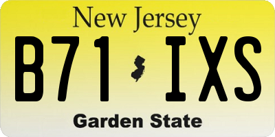 NJ license plate B71IXS
