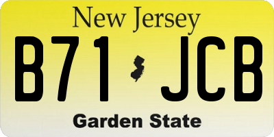 NJ license plate B71JCB