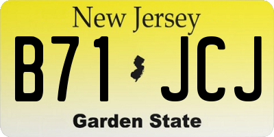 NJ license plate B71JCJ