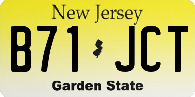 NJ license plate B71JCT