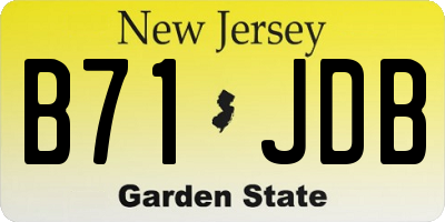 NJ license plate B71JDB