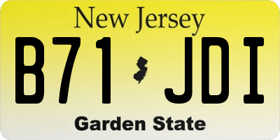 NJ license plate B71JDI