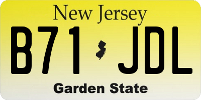 NJ license plate B71JDL