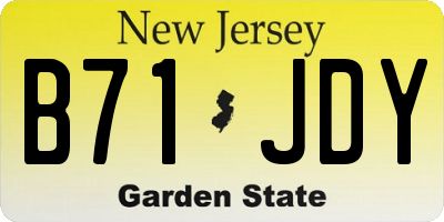 NJ license plate B71JDY