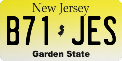 NJ license plate B71JES