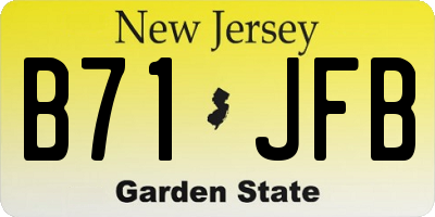 NJ license plate B71JFB