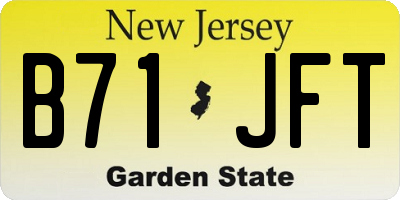 NJ license plate B71JFT