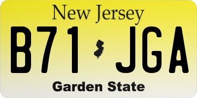 NJ license plate B71JGA