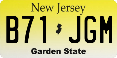 NJ license plate B71JGM