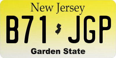 NJ license plate B71JGP