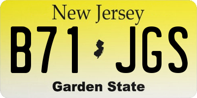 NJ license plate B71JGS
