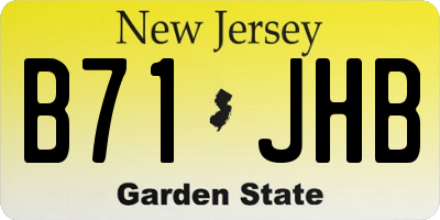 NJ license plate B71JHB
