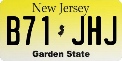 NJ license plate B71JHJ