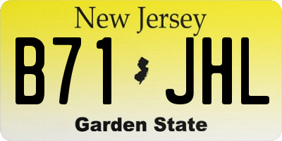 NJ license plate B71JHL