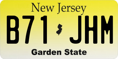 NJ license plate B71JHM
