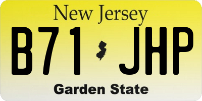 NJ license plate B71JHP