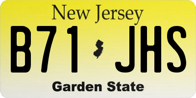 NJ license plate B71JHS