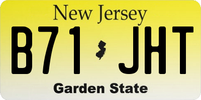 NJ license plate B71JHT
