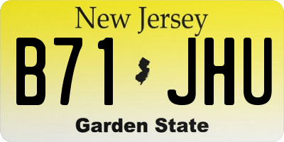 NJ license plate B71JHU