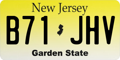 NJ license plate B71JHV